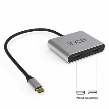 cian technology INCA Adapteris ITPC-4 Typ C > 2xHDMI 4K30Hz,1xUSB-A,1xUSB-C