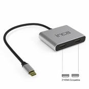 cian technology INCA Adapteris ITPC-4 Typ C > 2xHDMI 4K30Hz,1xUSB-A,1xUSB-C kaina