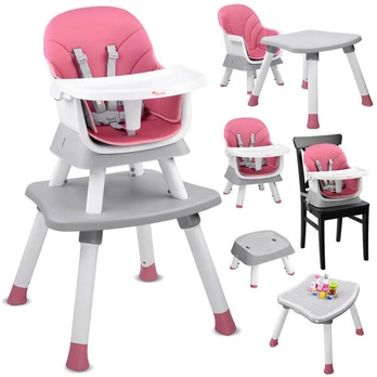 Maitinimo kėdutė - rinkinys 6in1, rožinė