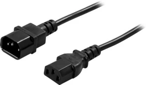 DELTACO grounded appliance / extension cable for connection between device and mains / cable, straig kaina