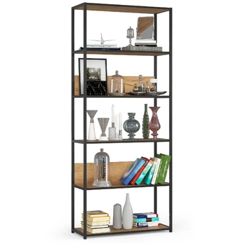 Pastatoma lentyna 80 cm, juoda/ąžuolo