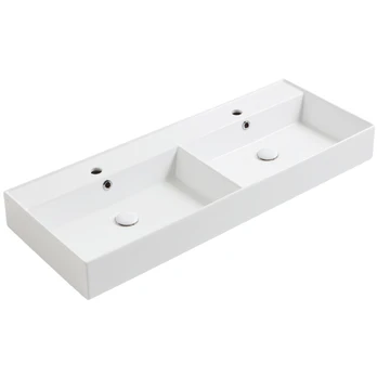 Dvigubas praustuvas Simas Agile 121x46 cm, balta blizgi, AG121D BIANCO