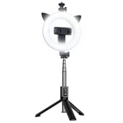 iLike SELFIE HANDLE TRIKOJAS IR RING LIG BLUETOOTH universalus juodas kaina