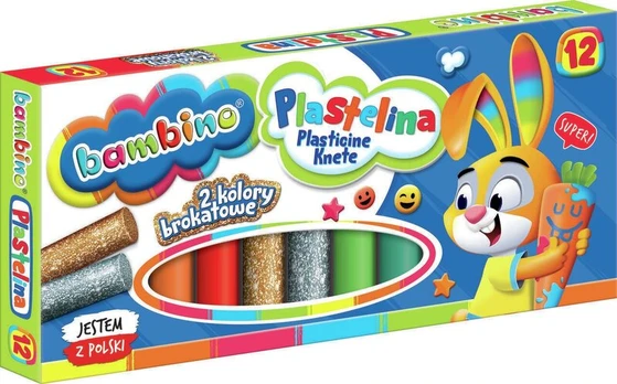 Plastelino rinkinys Bambino, 12 vnt.