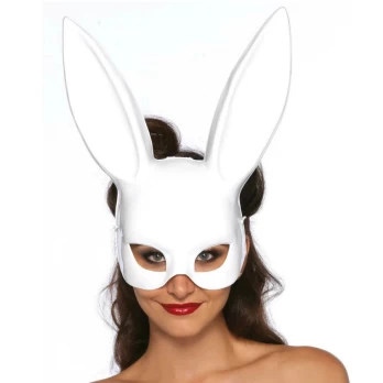LEG AVENUE MASQUERADE RABBIT MASK WHITE