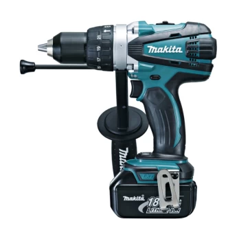 Akumuliatorinis smūginis suktuvas - gręžtuvas Makita DHP458RTJ, 18V