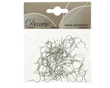 Kabliukai Decoris 400003, sidabro sp., 50 vnt. kaina