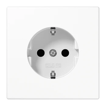 JUNG Lizdas SCHUKO baltas matinis 16A 250V (LS Serija)