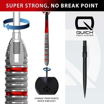 25 gramų strėlytės Harrows Damon Heta Series 4 Quick 90% volframo
