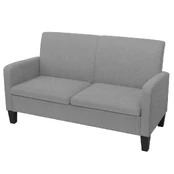 Dvivietė sofa, 135x65x76, šviesiai pilka kaina