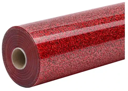 HTVRONT Glitter Heat Transfer Film, 30.5 cm x 90 cm (red)