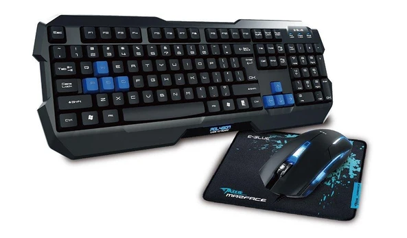 Klaviatūra E-Blue E-Mėlyna Polygon + Pad (45907)