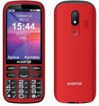 Aligator A830 Senior raudona + įkrovimo stovas