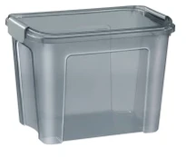 CEP Office Solution Aufbewahrungsbox SHADOW 18 Liter transparent rauchgrau aus recycelter PP mit