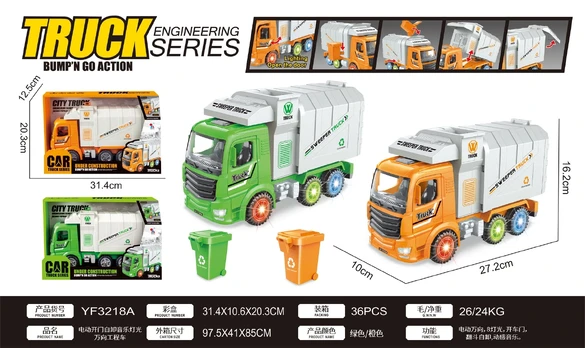 Garbage Truck with Lights and Sounds Green