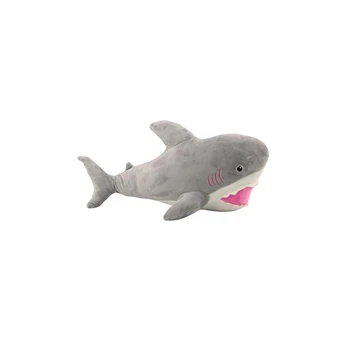 Lean Toys Plush Shark Mascot Cuddly Toy 50cm Gray
