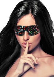 Ouch By Shots Loving Joy Printed Eye Mask - Adjustable Soft Sleep & Relaxation Cover