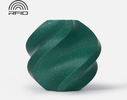 3D Plastikas - Filamentas PLA Sparkle Alpine Žalias With spool/Su rite | 1.75mm, 1kg | Bambu Lab