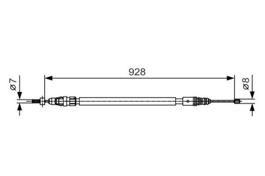 Trosas, stovėjimo stabdys BOSCH 1 987 482 000