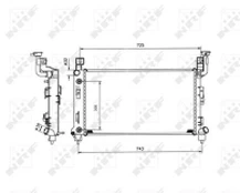 Variklio radiatorius NRF NRF 53501