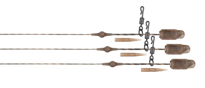 Sistemėlė Fox Edges Camo Heli-Clip Rigs, 30 lb Submerge, 3 vnt.