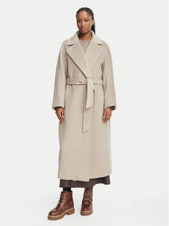 Weekend Max Mara Vilnonis paltas Tempera 2625016072 Smėlio Regular Fit