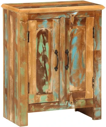 Šoninė spintelė su 2 durelėmis, 55x30x70cm, perdirbta mediena