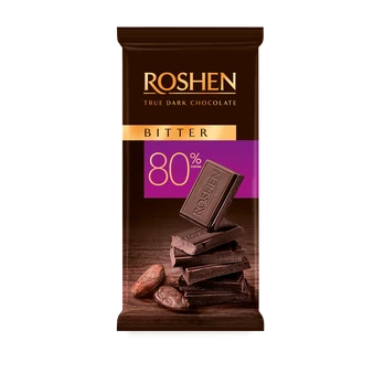 Juodasis šokoladas Roshen Bitter 80%, 85 g