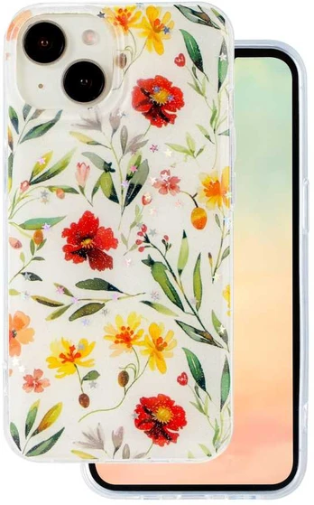 Dėklas Telforceone Glow Glam case for iPhone 14 6,1' baltas