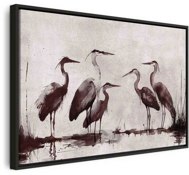 Artgeist Paveikslas - Herons painted with ink