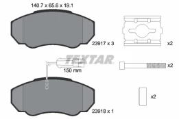 Stabdžių trinkelių rinkinys, diskinis stabdys TEXTAR 2391701 kaina