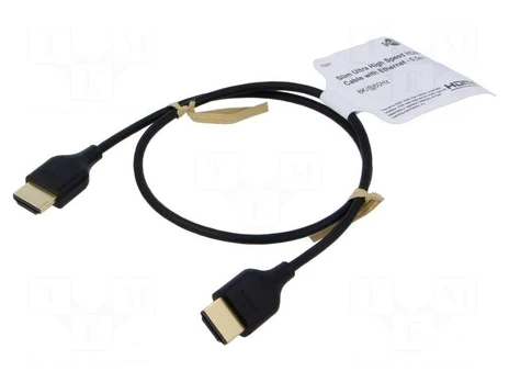 Cable | HDMI plug,both sides | 0.5m | black | HDCP 2.2,HDMI 2.0