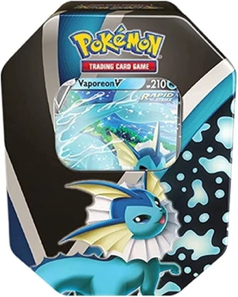 Pokemon TCG Fall Tin 2021 Eevee Evolution Vaporeon