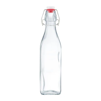 Ambition stiklinis butelis su užsegimu Basic, 500 ml, 1 vnt.