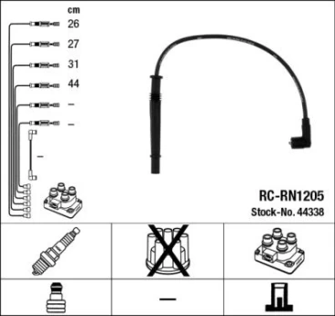 Uždegimo laido komplektas NGK 44338