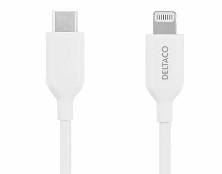Lightning kabelis DELTACO IPLH-452 USB-C - 2m, Apple C94, baltas