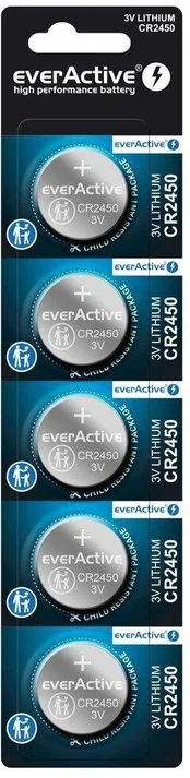 Bateria CR2450 everActive (blister 5 vnt.)