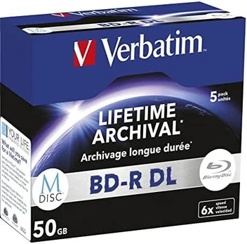 BD-R DL Verbatim M-Disc 50GB 6x (Jewel Case 5)