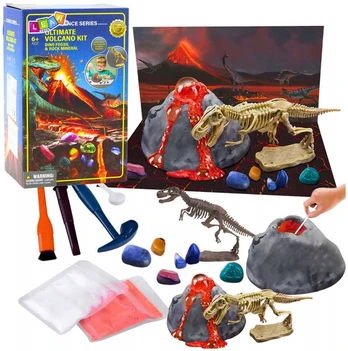 Lean Toys Educational Kit Erupting Volcano Experiment Dinosaurs