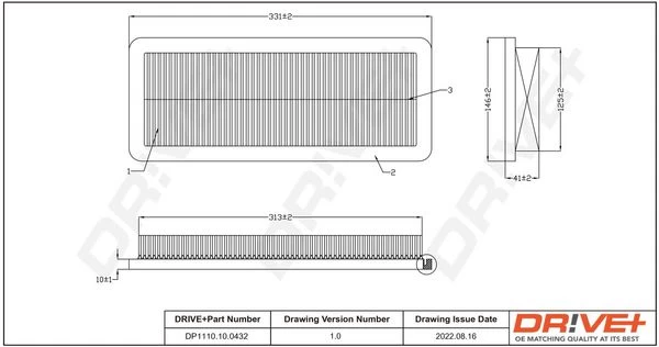 Oro filtras Dr!ve+ DP1110.10.0432