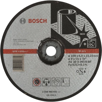 Bosch Šlif.diskas, lenktas 230x22x6 mm INOX