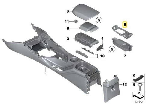 Bmw X1 E84 Telefono Atramėlė Viršutinė Dalis Originalus 51162992000