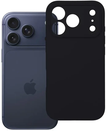 Dėklas Oem Case for iPhone 18 Pro / 17 Pro Silicone 2mm (camera protection) juodas