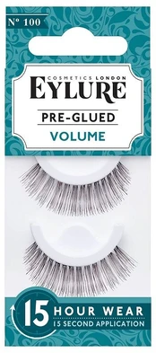 Priklijuojamos blakstienos Eylure Volume Pre-Glued No.100 kaina