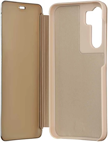 Dėklas Telforceone Fold Mirror View Case for Samsung Galaxy S23 FE auksinis