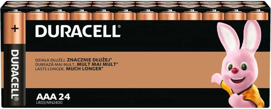 Duracell Baterie basic aaa/lr3 lizdinė plokštelė 24 vnt.