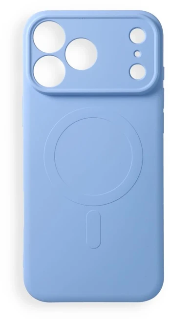 Dėklas Oem Case for iPhone 17 Pro Max / 18 Pro Max Silicone Mag Cover compatible with MagSafe (camera protection) light mėlynas