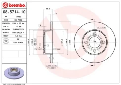 Stabdžių diskas BREMBO 08.5714.10 kaina