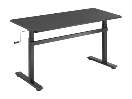LogiLink EO0027, Straight, Rectangular shape, Particle board, Aliuminio, Steel, Home office, Office, Juodas