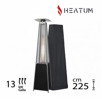 Lauko šildytuvas dujinis Heatum Atėnė Juoda